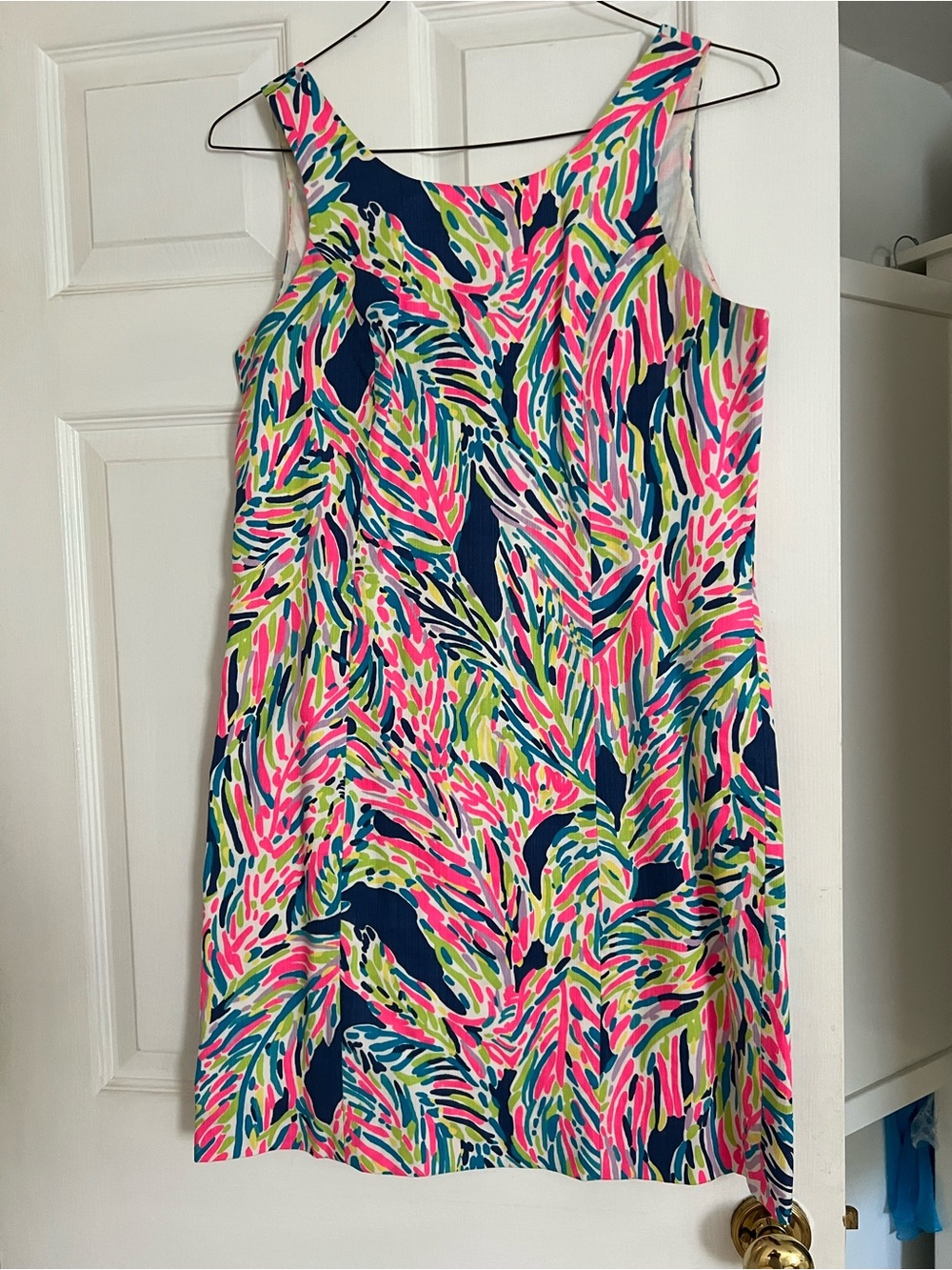 Lilly Pulitzer Navy, Pink & Lime Sleeveless Shift Dress